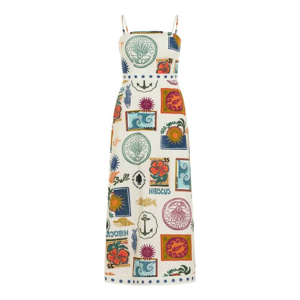 NEW ANNA CATE lynn midi dress in white tropic - Picture 5 of 5